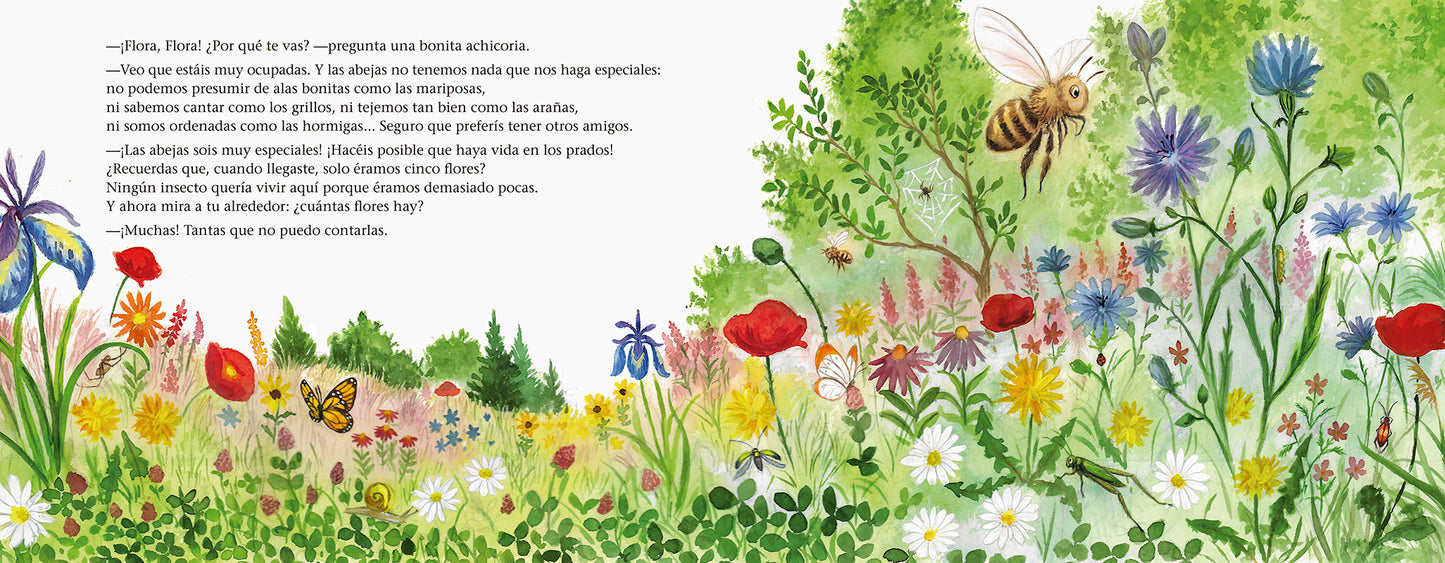 La abeja flora, el prado de las cinco flores